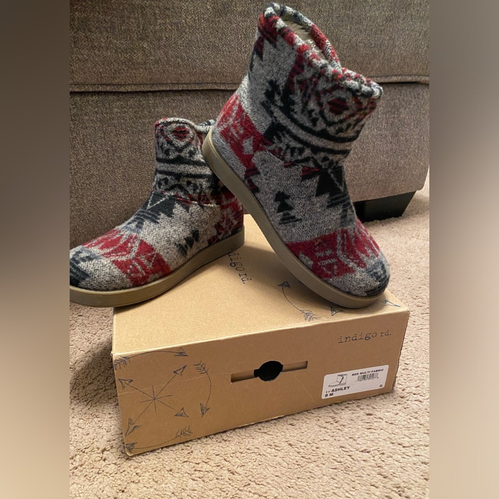 Indigo pull-on boot